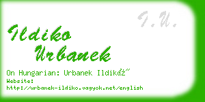 ildiko urbanek business card